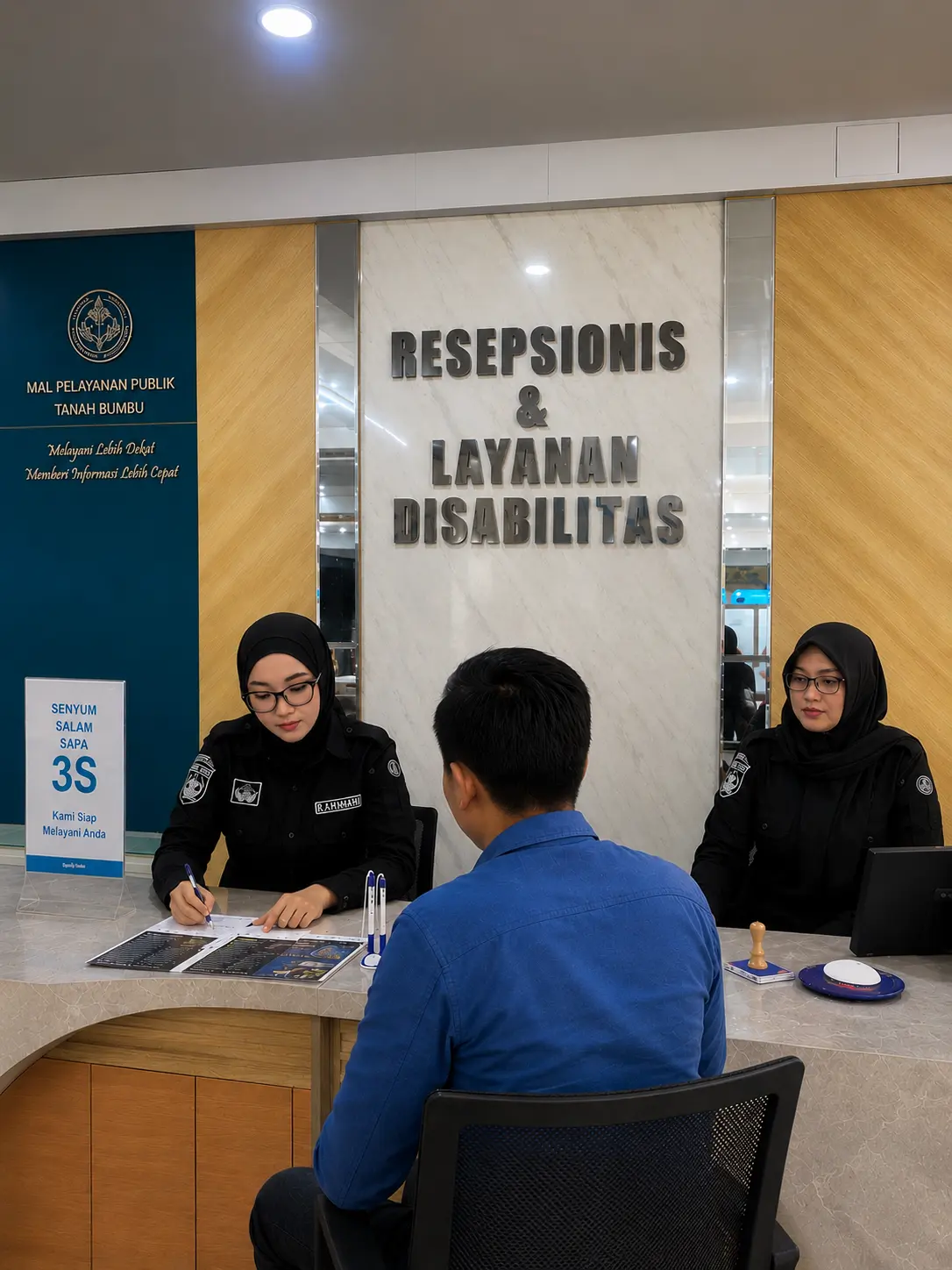Pelayanan resepsionis MPP Tanah Bumbu